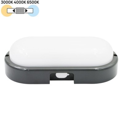 Φωτιστικό Επίτοιχο LED 15W 230V 1500lm CCT Polycarbonate Γραφίτη IP65 21-200151